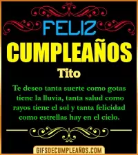 GIF Frases de Cumpleaños Tito